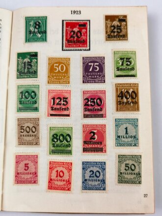 "Dokumente aus Deutschlands schönsten und schwersten Tagen" Broschüre mit 36 Seiten, um etwa 1924. Alle Marken vorhanden