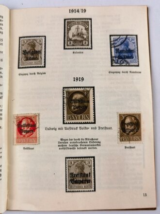 "Dokumente aus Deutschlands schönsten und schwersten Tagen" Broschüre mit 36 Seiten, um etwa 1924. Alle Marken vorhanden