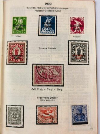 "Dokumente aus Deutschlands schönsten und schwersten Tagen" Broschüre mit 36 Seiten, um etwa 1924. Alle Marken vorhanden