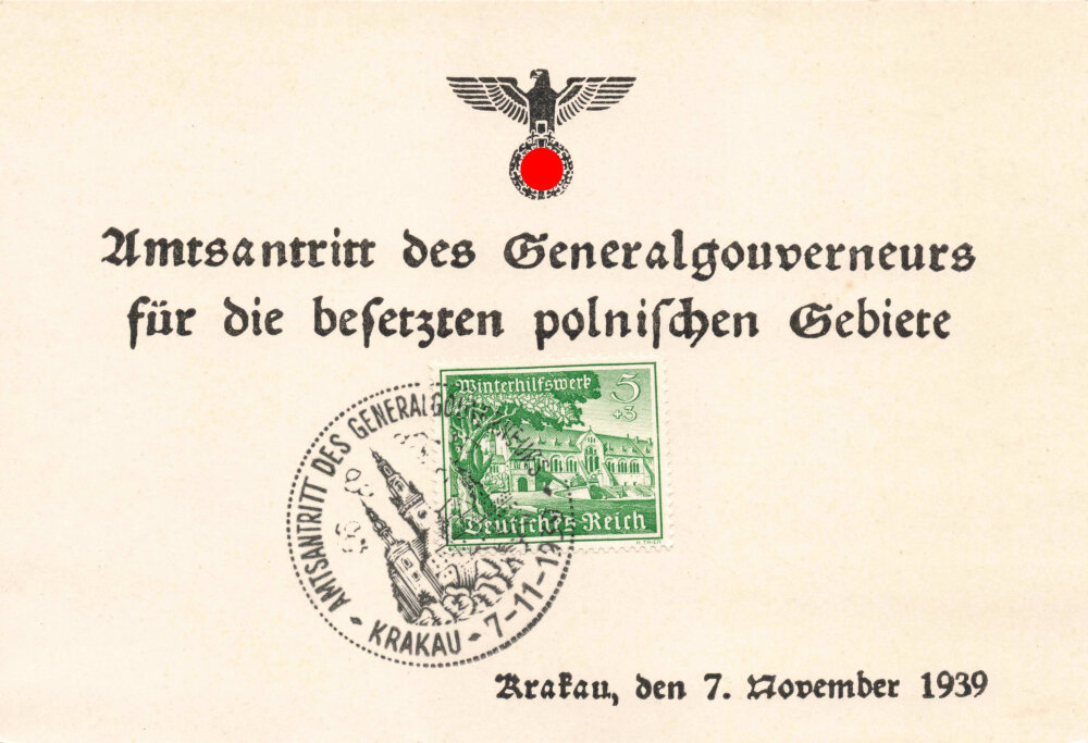 Krakau, den 7.November 1939, Amsantritt des Generalgouverneurs für di