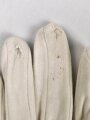 Kaiserreich, Weiße Handschuhe für Offiziere. Leicht angeschmutzt, stark getragenes , zwei unterschiedliche Grössen