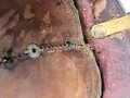 Bayern, Pickelhaube für einen Offizier der Chevaulegers. Dachbodenfund im Fundzustand