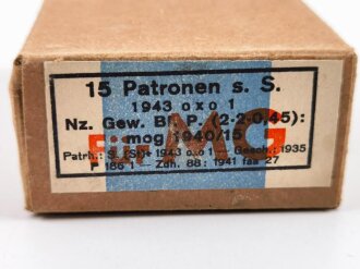 Patronenschachtel Wehrmacht für 15 Patronen "...