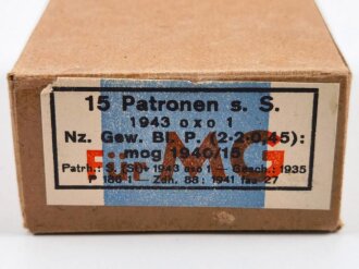 Patronenschachtel Wehrmacht für 15 Patronen "...