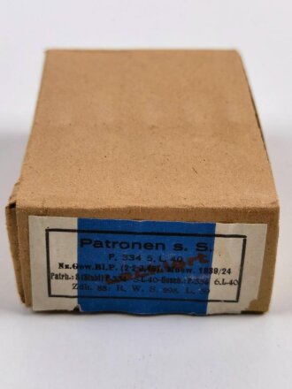 Patronenschachtel Wehrmacht für 15 Patronen "Lackiert" datiert 1940