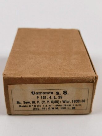 Patronenschachtel Wehrmacht für 15 Patronen s.S....
