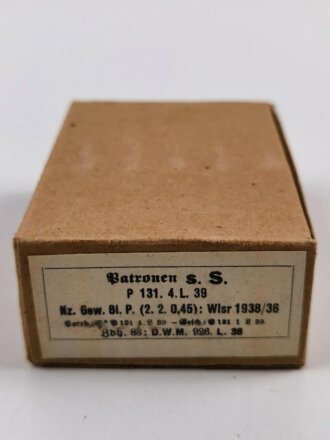 Patronenschachtel Wehrmacht für 15 Patronen s.S....
