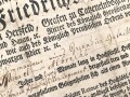 Hessen, Militärabschied eines Angehörigen der Kontinentalarmee im Amerikanischen Unabhängigkeitskrieg 1775-1783.