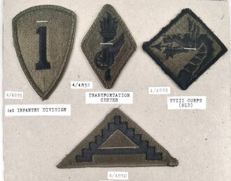 U.S. Army, Sammlung Ärmelabzeichen , auf Karton...