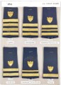 U.S.  Coast Guard, Sammlung Schulterstücke der Küstenwache, auf Karton getackert