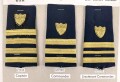 U.S.  Coast Guard, Sammlung Schulterstücke der Küstenwache, auf Karton getackert