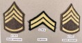 U.S. Army, Sammlung Ärmelabzeichen der Infanterie, auf Karton getackert