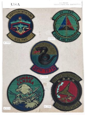 U.S.Air Force, Sammlung Ärmelabzeichen für den...