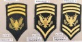 U.S. Army, Sammlung Ärmelabzeichen der Infanterie, auf Karton getackert