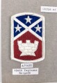 U.S. Army, Sammlung Ärmelabzeichen " Ingenieure ", auf Karton getackert