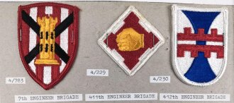 U.S. Army, Sammlung Ärmelabzeichen " Ingenieure...
