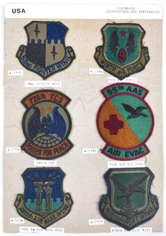 U.S. Air Force, Sammlung Ärmelabzeichen für den...