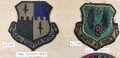 U.S. Air Force, Sammlung Ärmelabzeichen für den Kampfanzug, auf Karton getackert