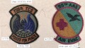 U.S. Air Force, Sammlung Ärmelabzeichen für den Kampfanzug, auf Karton getackert