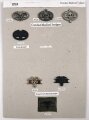 U.S. Combat Medical Bages, Sammlung Abzeichen, auf Karton teils getackert