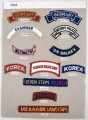 U.S. Army, Sammlung Ärmelabzeichen, auf Karton getackert