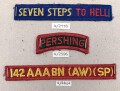 U.S. Army, Sammlung Ärmelabzeichen, auf Karton getackert