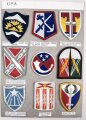 U.S. Army, Sammlung Ärmelabzeichen " Nationalgarde ", auf Karton getackert