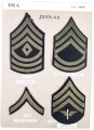 U.S. Army, Sammlung Ärmelabzeichen 1939 - 1945, auf Karton getackert