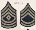 U.S. Army, Sammlung Ärmelabzeichen 1939 - 1945, auf Karton getackert
