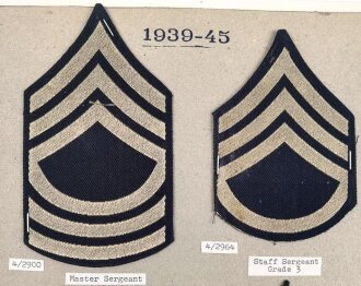 U.S. Army, Sammlung Ärmelabzeichen 1939 - 1945, auf...