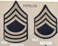 U.S. Army, Sammlung Ärmelabzeichen 1939 - 1945, auf Karton getackert