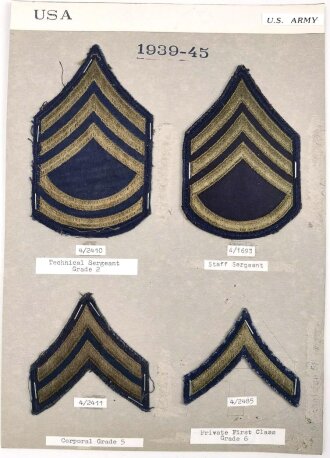 U.S. Army, Sammlung Ärmelabzeichen 1939 - 1945, auf...