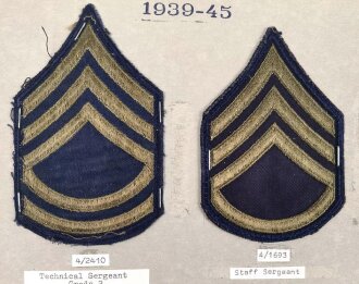 U.S. Army, Sammlung Ärmelabzeichen 1939 - 1945, auf...