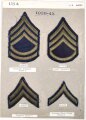 U.S. Army, Sammlung Ärmelabzeichen 1939 - 1945, auf Karton getackert