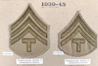 U.S. Army, Sammlung Ärmelabzeichen 1939 - 1945...