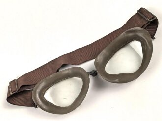 Kradmelderbrille Wehrmacht. Datiert 1941, Gummimuscheln weich, Band neuzeitlich ergänzt