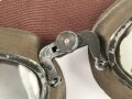 Kradmelderbrille Wehrmacht. Datiert 1941, Gummimuscheln weich, Band neuzeitlich ergänzt