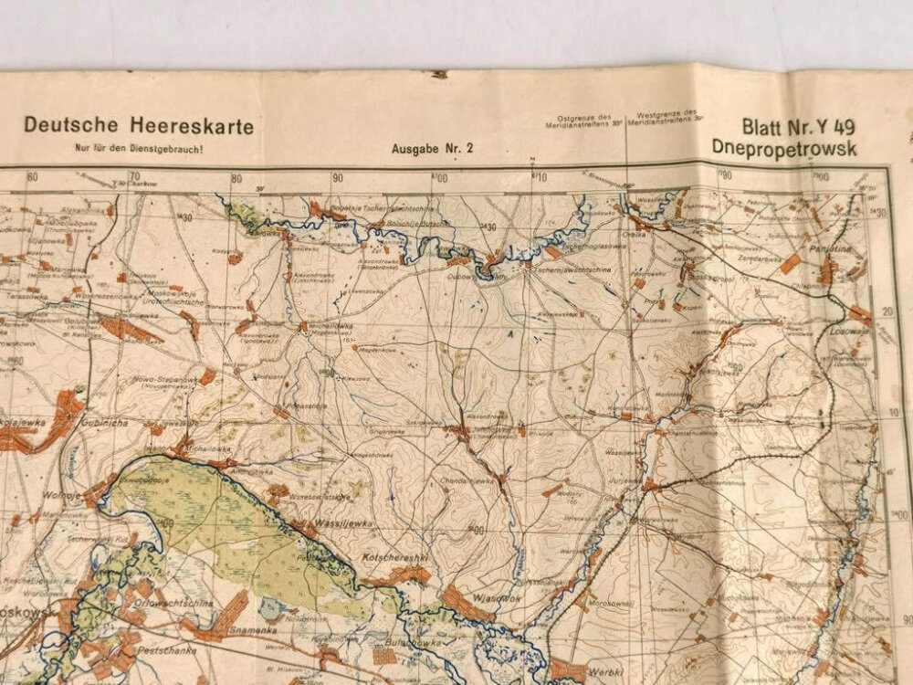 Deutsche Heereskarte Osteuropa 1943 