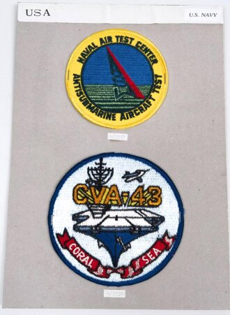 U.S. Navy, Sammlung Ärmelabzeichen, auf Karton...
