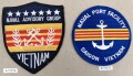 U.S. Navy, Sammlung Ärmelabzeichen, auf Karton getackert