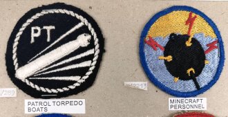 U.S. Navy, Sammlung Ärmelabzeichen, auf Karton...