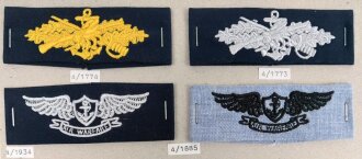 U.S. Navy, Sammlung Abzeichen, auf Karton getackert