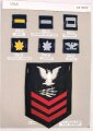 U.S. Navy, Sammlung Abzeichen, auf Karton getackert