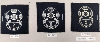 U.S. Navy, Sammlung Ärmelabzeichen, auf Karton getackert