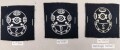 U.S. Navy, Sammlung Ärmelabzeichen, auf Karton getackert