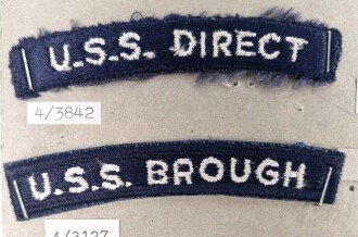 U.S. Navy, Sammlung Ärmelabzeichen, auf Karton getackert
