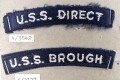 U.S. Navy, Sammlung Ärmelabzeichen, auf Karton getackert