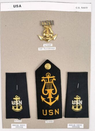 U.S. Navy / Musikkorps, einzelnes Schulterstück, ein...