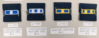 U.S. Navy, Sammlung verschiedener Schulterklappen Überschübe, auf Karton getackert
