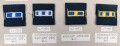 U.S. Navy, Sammlung verschiedener Schulterklappen Überschübe, auf Karton getackert